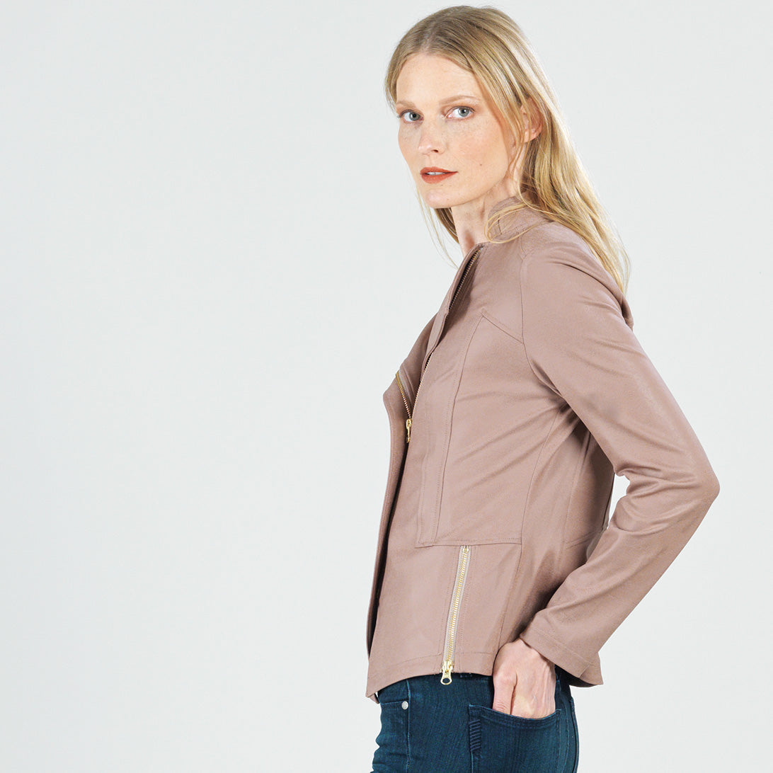 Liquid Leather™ Signature Jacket - Taupe | Clara Sunwoo New
