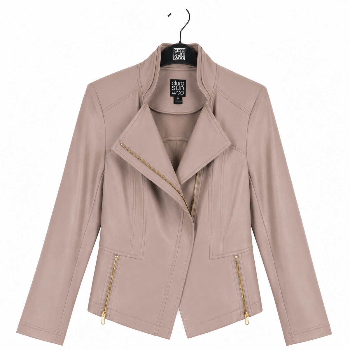 Liquid Leather™ Signature Jacket - Taupe | Clara Sunwoo New