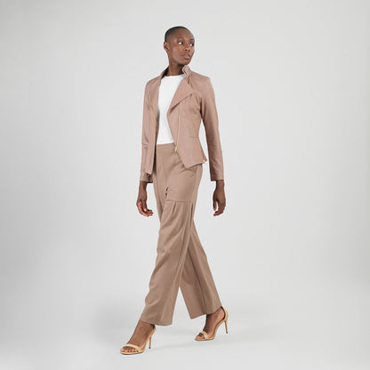 Liquid Leather™ Signature Jacket - Taupe | Clara Sunwoo New