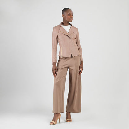 Liquid Leather™ Signature Jacket - Taupe | Clara Sunwoo New
