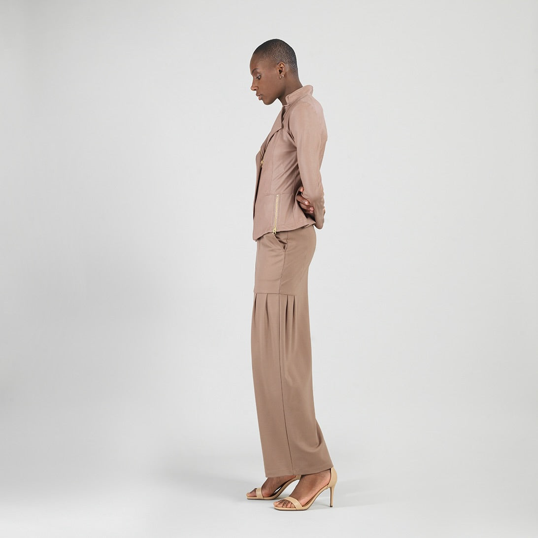 Liquid Leather™ Signature Jacket - Taupe | Clara Sunwoo New