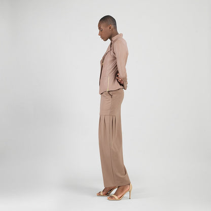 Liquid Leather™ Signature Jacket - Taupe | Clara Sunwoo New