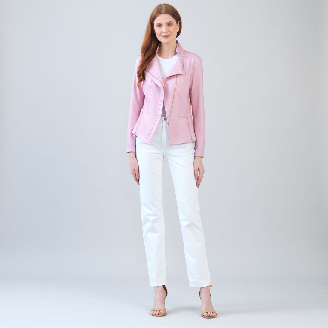 Liquid Leather™ Signature Jacket - Pink | Clara Sunwoo Best Seller