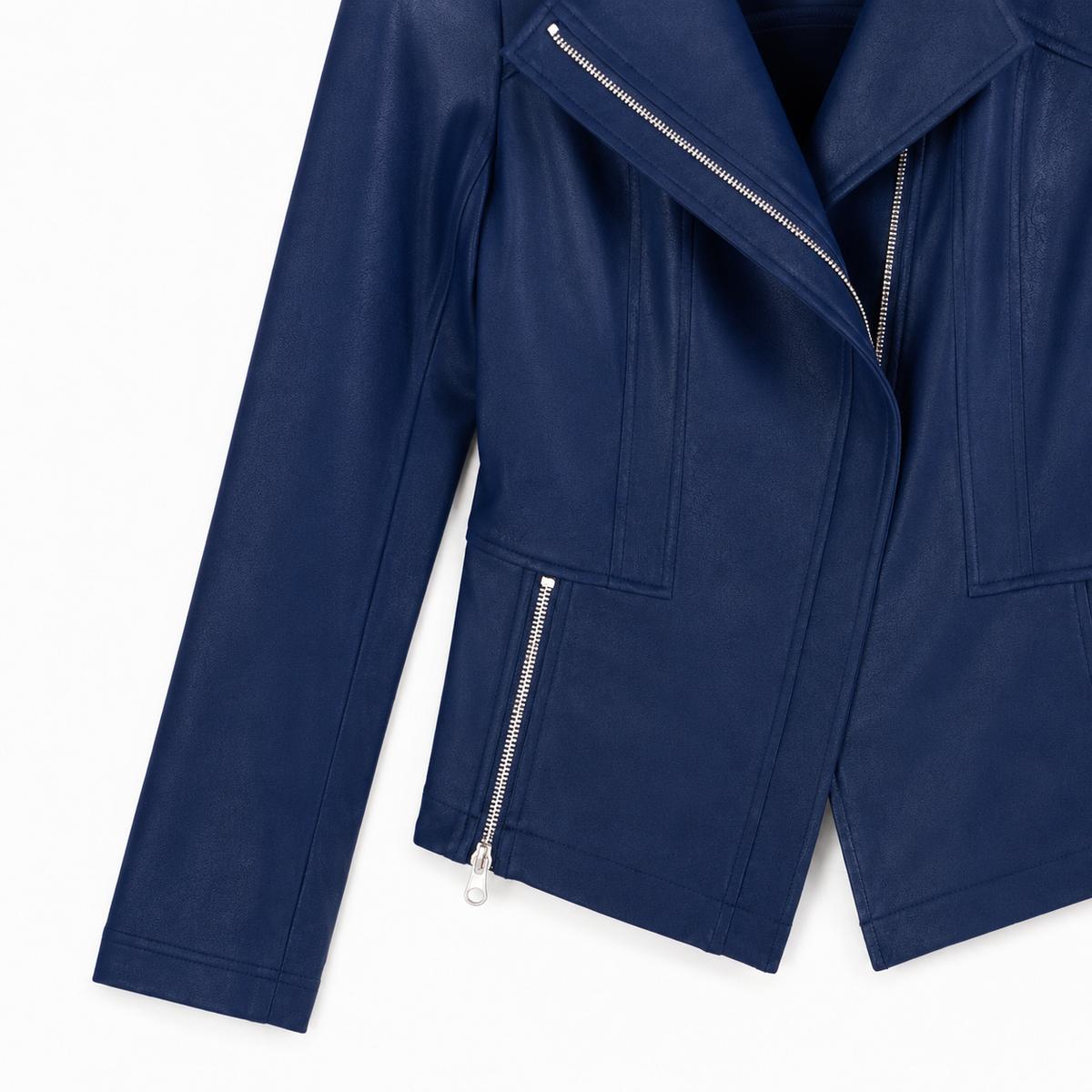 Liquid Leather™ Signature Jacket - Navy | Clara Sunwoo Customer Favorite