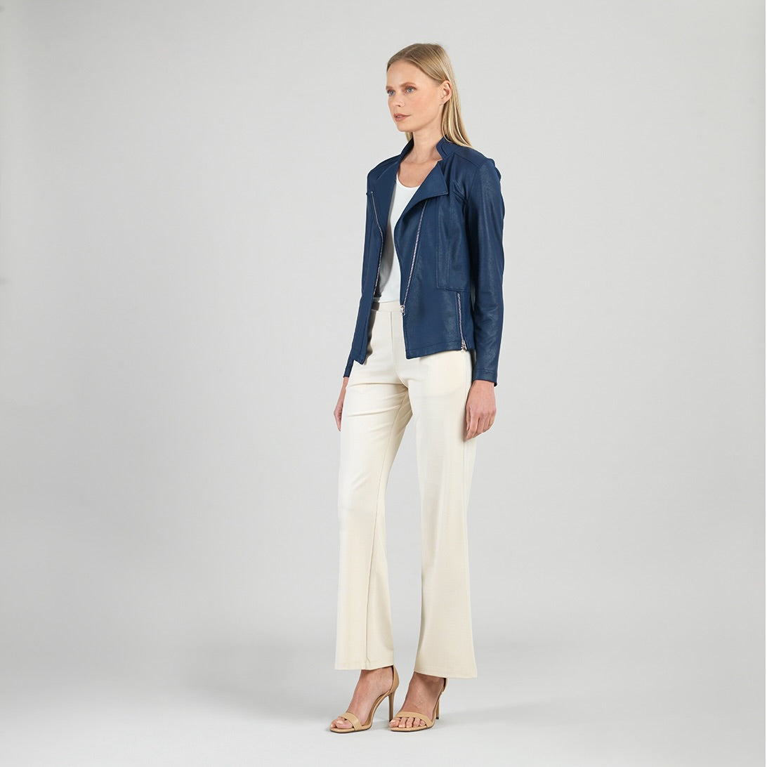 Liquid Leather™ Signature Jacket - Navy | Clara Sunwoo Customer Favorite