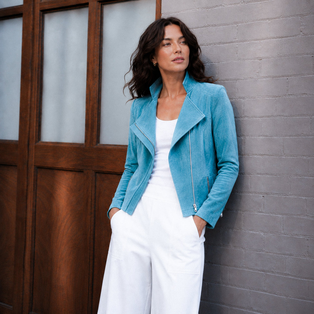 Soft Suede - Signature Jacket - Ocean | Clara Sunwoo Latest