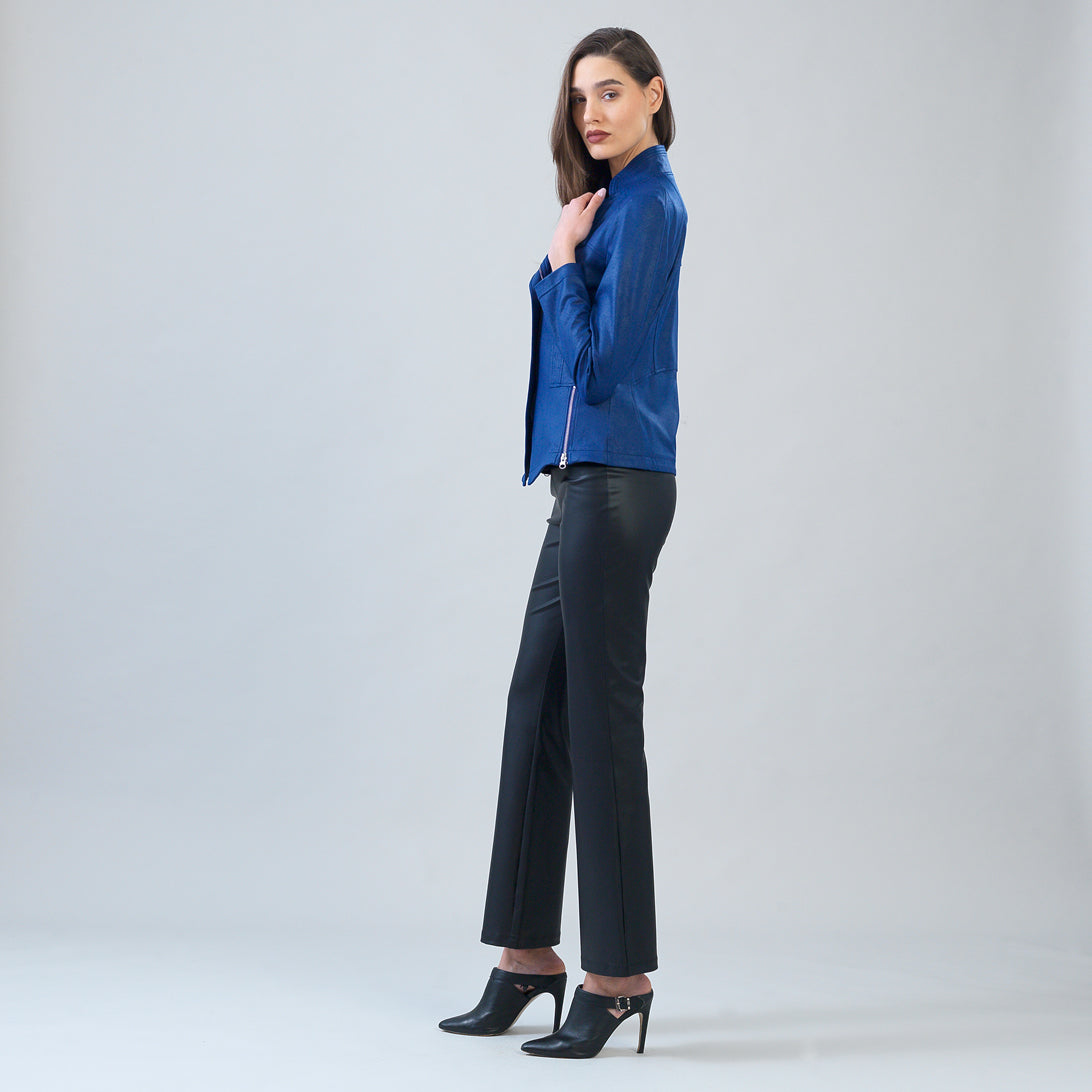 Liquid Leather™ Signature Jacket - Cobalt | Clara Sunwoo Signature