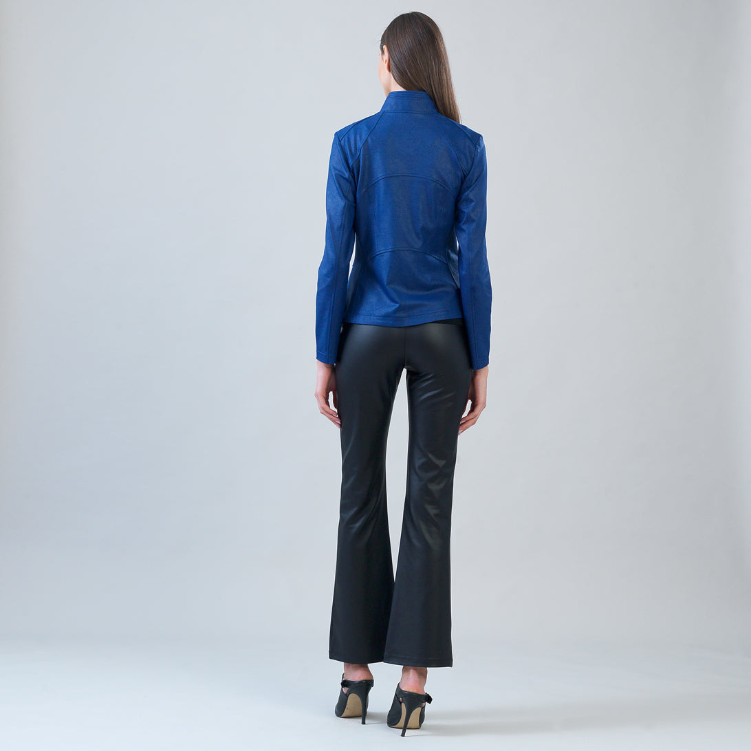 Liquid Leather™ Signature Jacket - Cobalt | Clara Sunwoo Signature