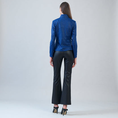 Liquid Leather™ Signature Jacket - Cobalt | Clara Sunwoo Signature