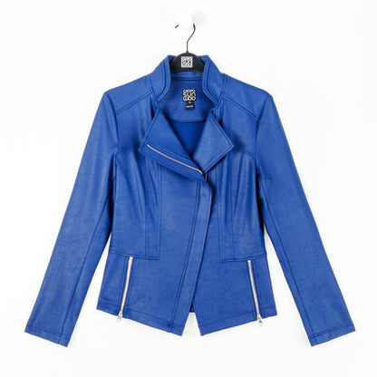Liquid Leather™ Signature Jacket - Cobalt | Clara Sunwoo Signature