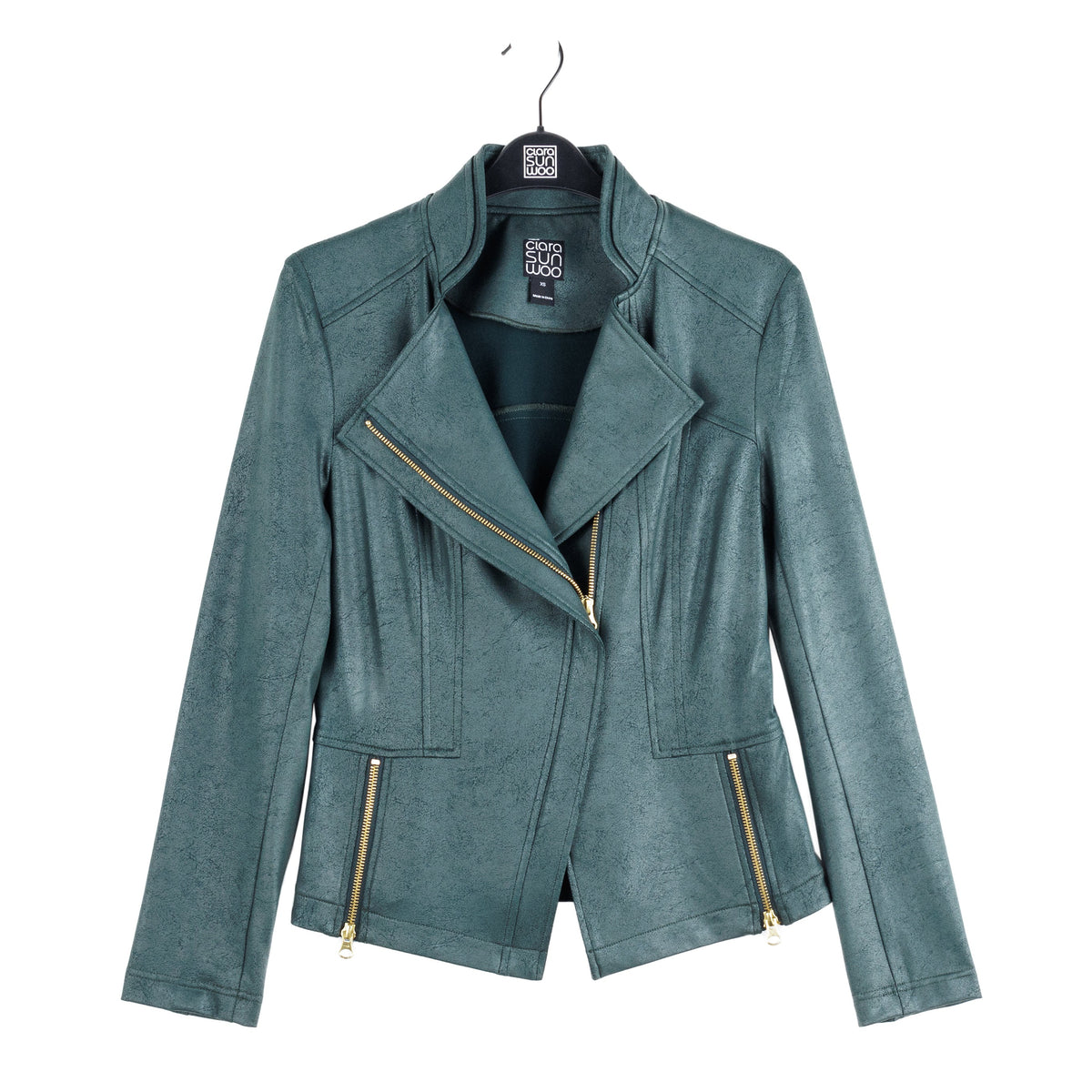 Liquid Leather™ Signature Jacket - Hunter Green | Clara Sunwoo Customer Favorite