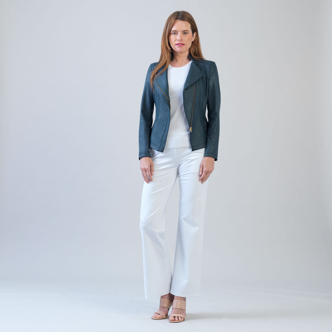 Liquid Leather™ Signature Jacket - Hunter Green | Clara Sunwoo Customer Favorite