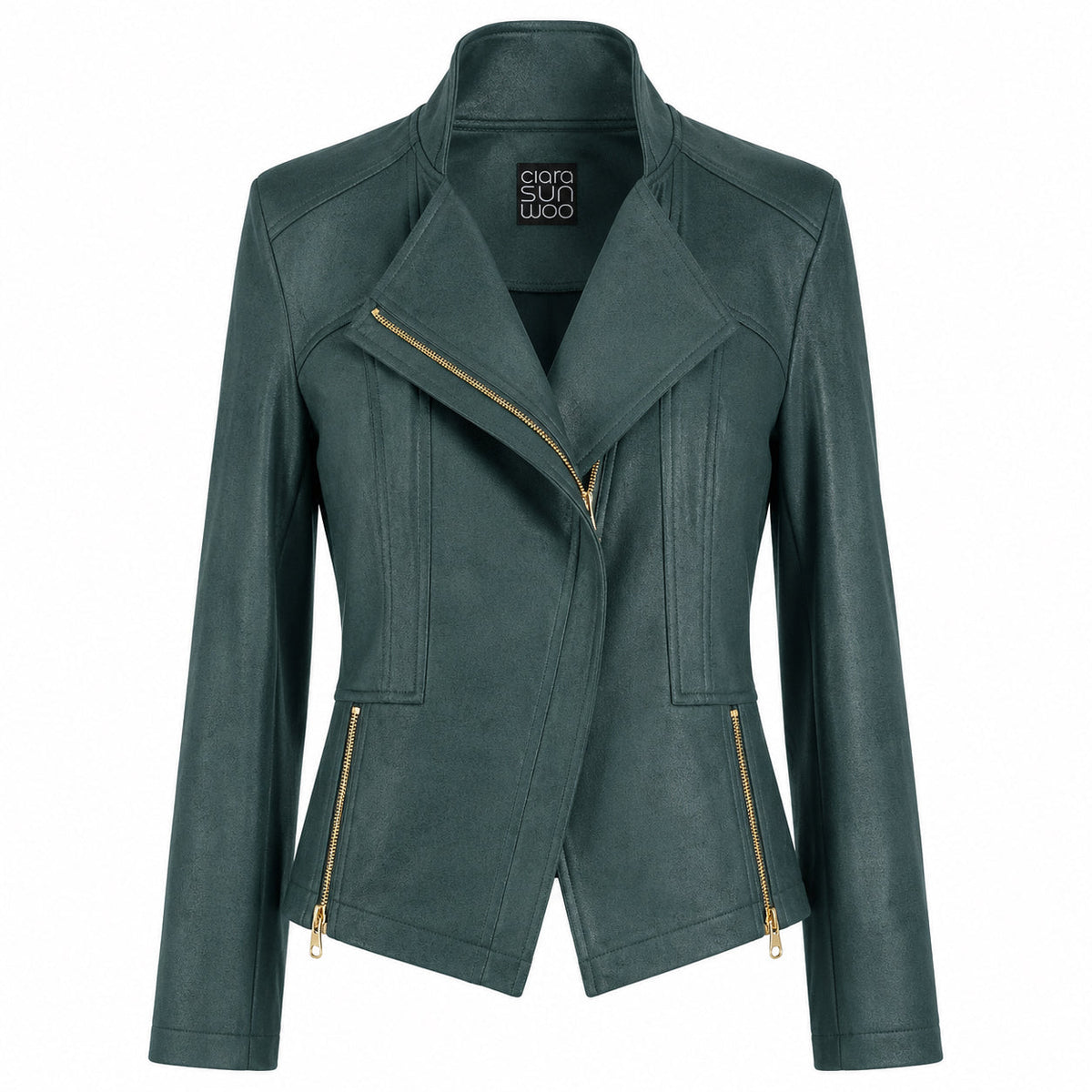 Liquid Leather™ Signature Jacket - Hunter Green | Clara Sunwoo Customer Favorite