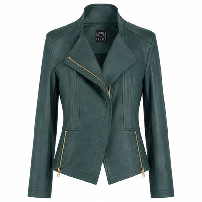 Liquid Leather™ Signature Jacket - Hunter Green | Clara Sunwoo Customer Favorite