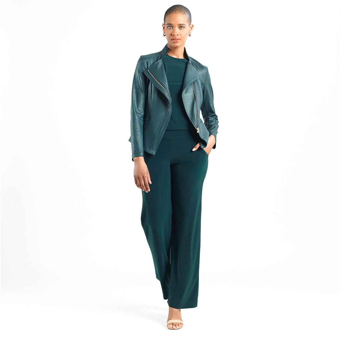 Liquid Leather™ Signature Jacket - Hunter Green | Clara Sunwoo Customer Favorite