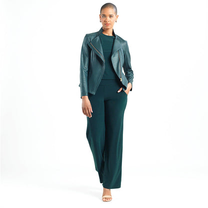 Liquid Leather™ Signature Jacket - Hunter Green | Clara Sunwoo Customer Favorite