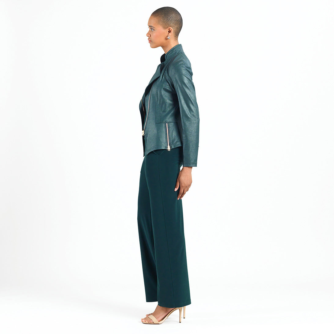 Liquid Leather™ Signature Jacket - Hunter Green | Clara Sunwoo Customer Favorite