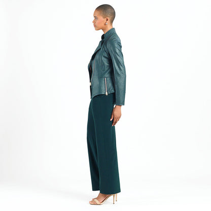 Liquid Leather™ Signature Jacket - Hunter Green | Clara Sunwoo Customer Favorite