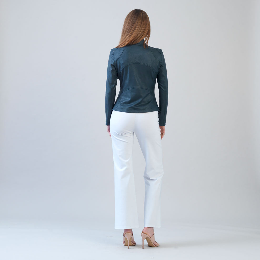 Liquid Leather™ Signature Jacket - Hunter Green | Clara Sunwoo Customer Favorite