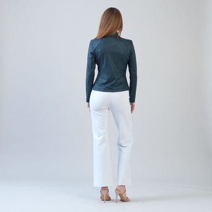 Liquid Leather™ Signature Jacket - Hunter Green | Clara Sunwoo Customer Favorite