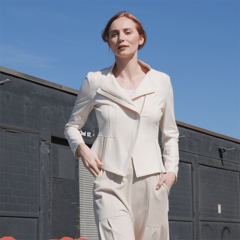 Liquid Leather™ Signature Jacket - Ivory | Clara Sunwoo Signature