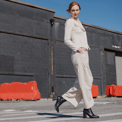 Liquid Leather™ Signature Jacket - Ivory | Clara Sunwoo Signature