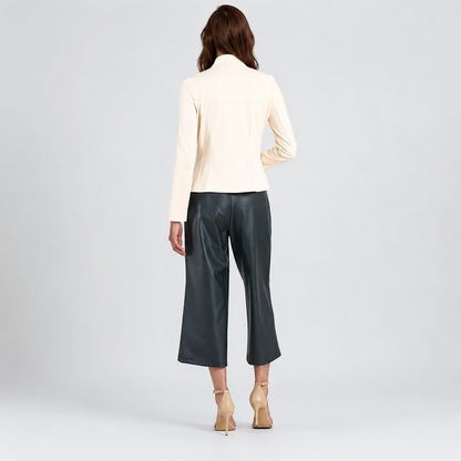 Liquid Leather™ Signature Jacket - Ivory | Clara Sunwoo Signature