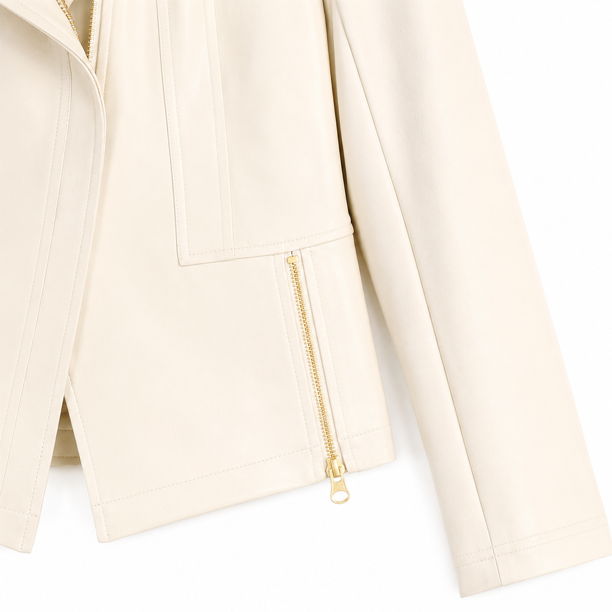 Liquid Leather™ Signature Jacket - Ivory | Clara Sunwoo Signature