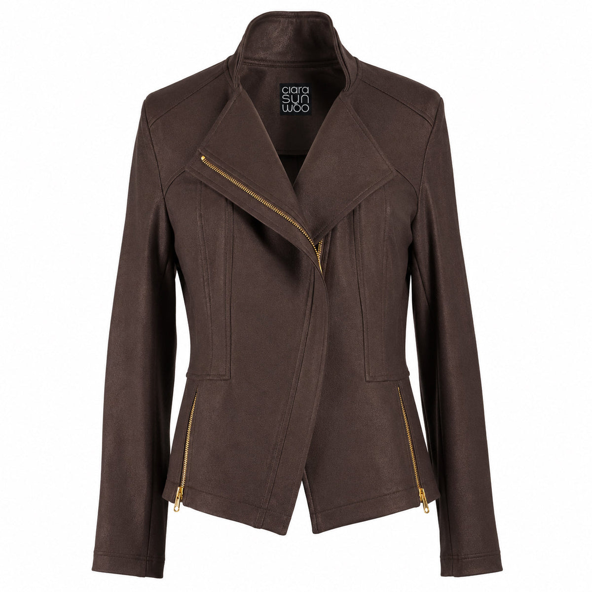 Liquid Leather™ Signature Jacket - Brown | Clara Sunwoo Recommended