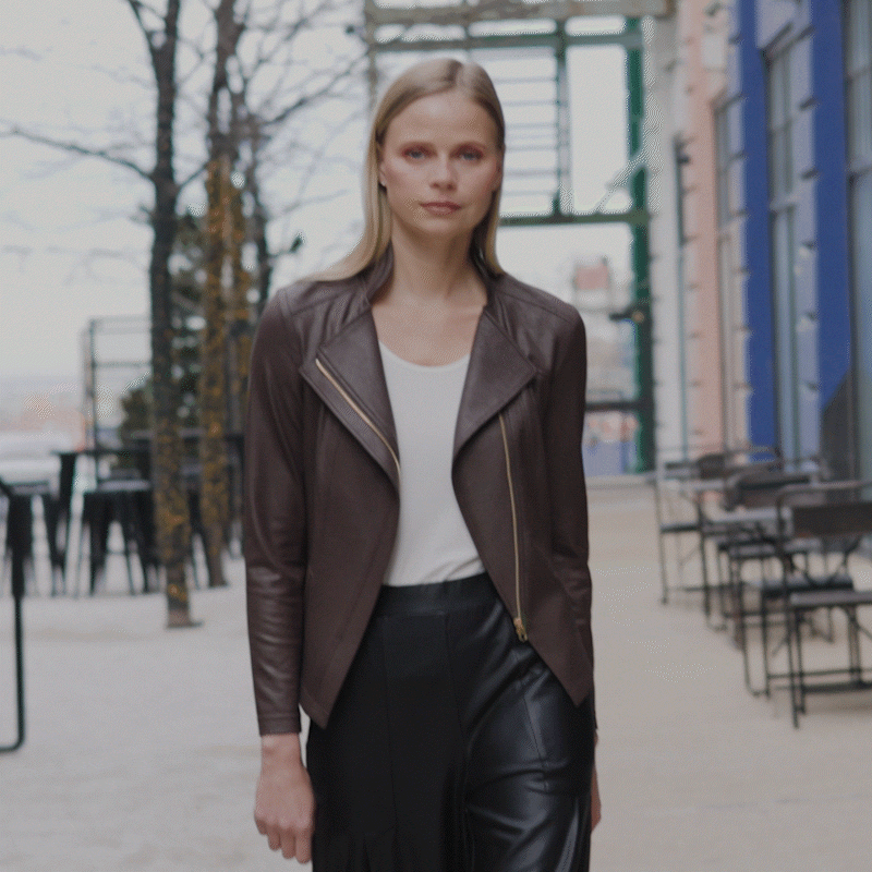 Liquid Leather™ Signature Jacket - Brown | Clara Sunwoo Recommended
