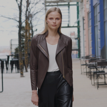 Liquid Leather™ Signature Jacket - Brown | Clara Sunwoo Recommended