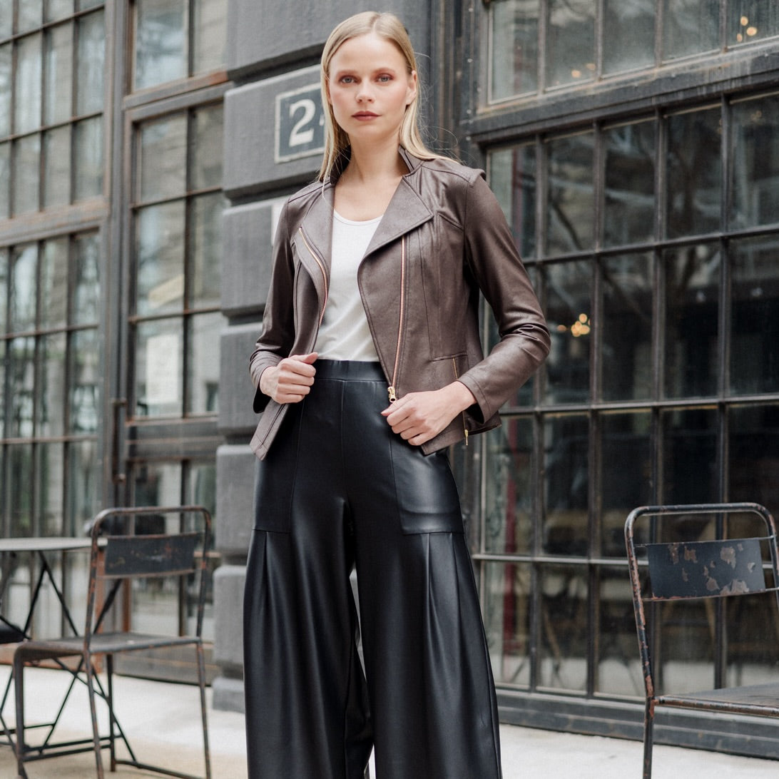Liquid Leather™ Signature Jacket - Brown | Clara Sunwoo Recommended