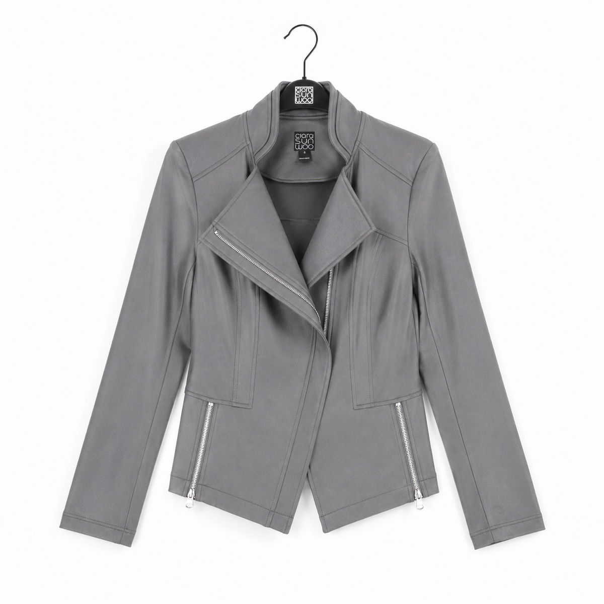 Liquid Leather™ Signature Jacket - Charcoal - Limited Sizes | Clara Sunwoo Trusted