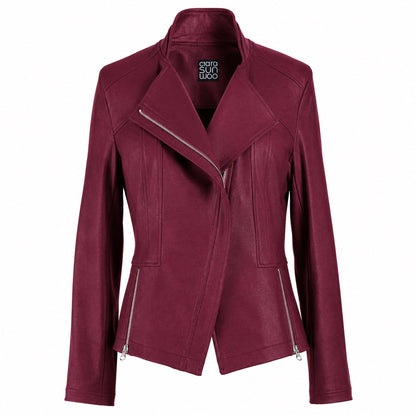 Liquid Leather™ Signature Jacket - Merlot | Clara Sunwoo Customer Favorite