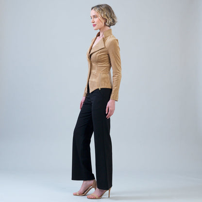 Soft Suede - Signature Jacket - Sand | Clara Sunwoo Deals