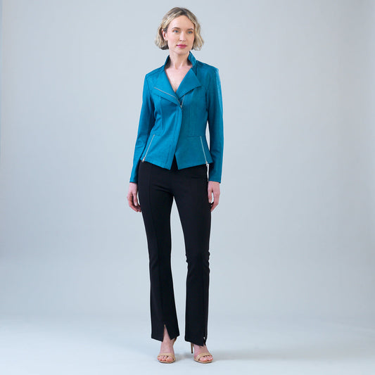 Liquid Leather™ Signature Jacket - Teal | Clara Sunwoo Best Seller