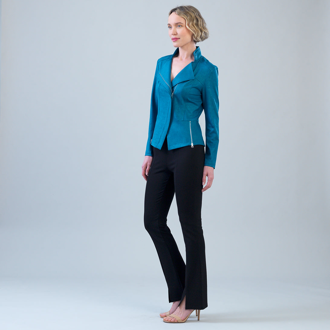 Liquid Leather™ Signature Jacket - Teal | Clara Sunwoo Best Seller