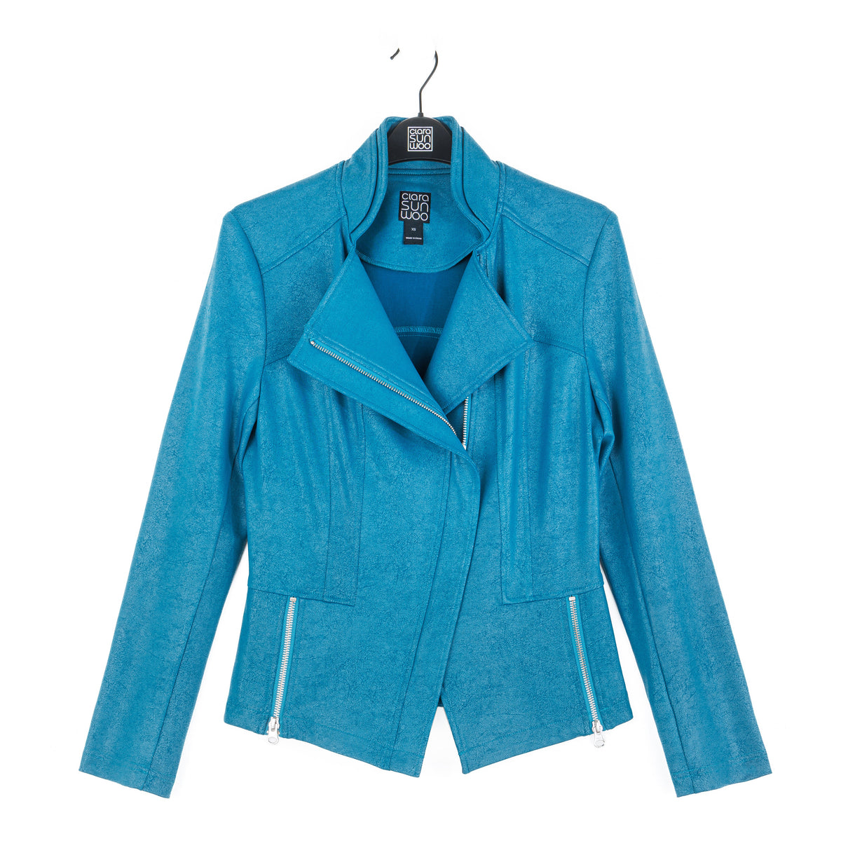 Liquid Leather™ Signature Jacket - Teal | Clara Sunwoo Best Seller