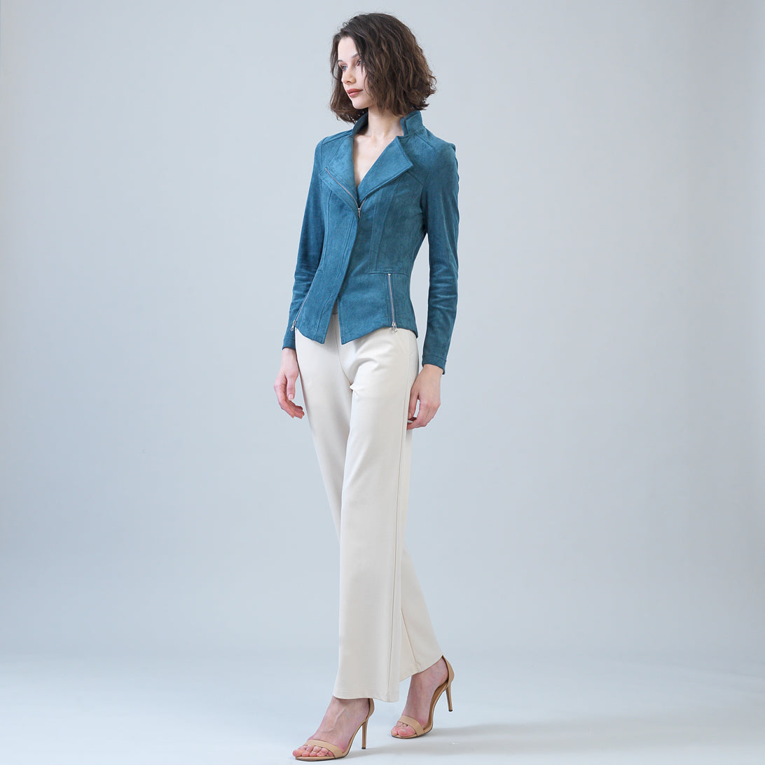 Soft Suede - Signature Jacket - Blue Moss | Clara Sunwoo Premium
