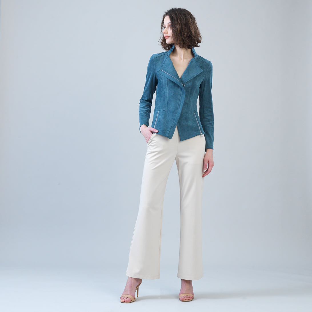 Soft Suede - Signature Jacket - Blue Moss | Clara Sunwoo Premium