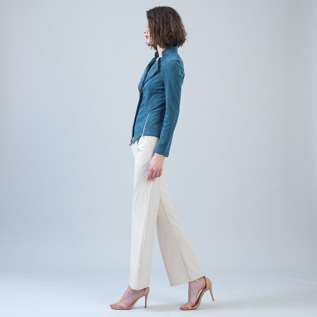 Soft Suede - Signature Jacket - Blue Moss | Clara Sunwoo Premium