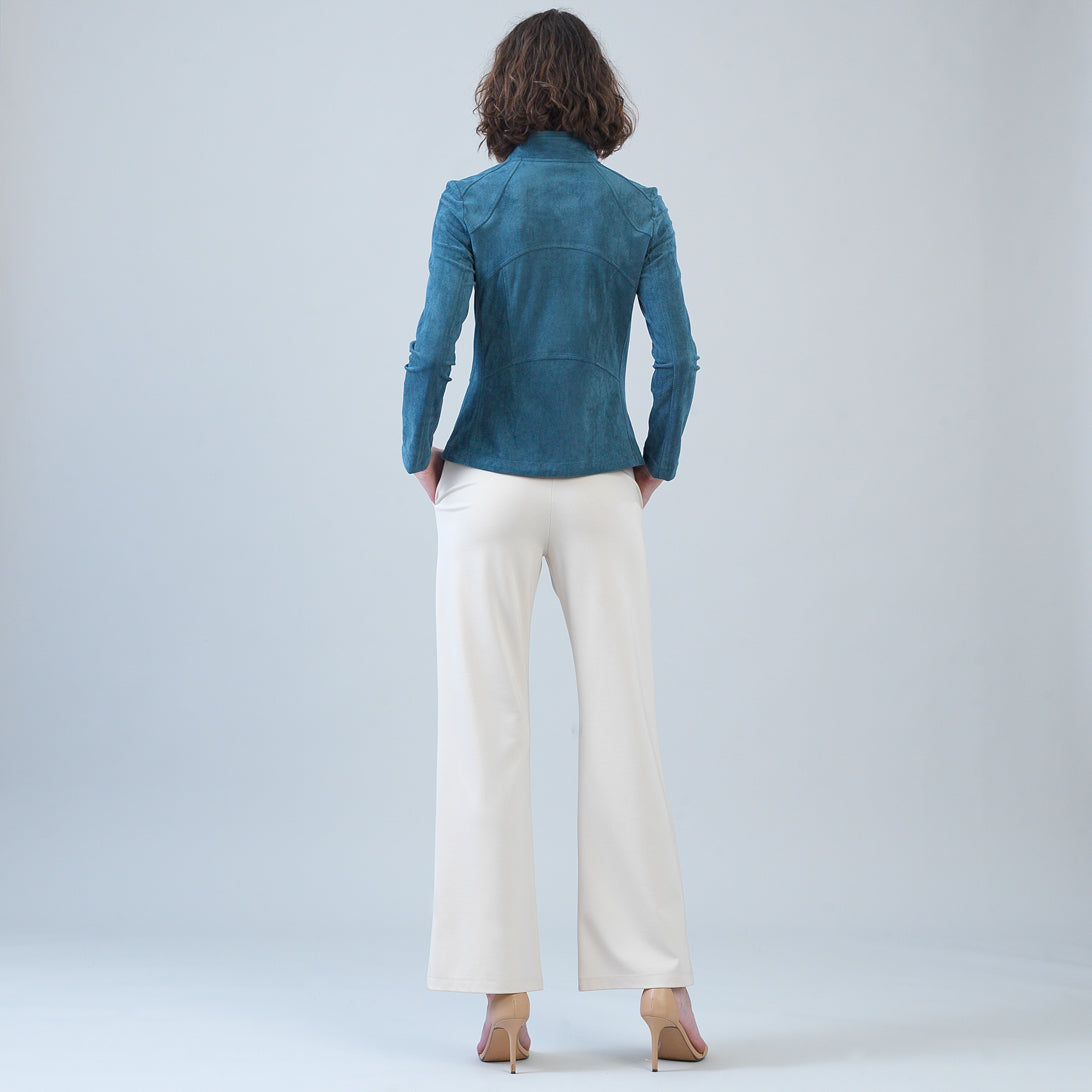 Soft Suede - Signature Jacket - Blue Moss | Clara Sunwoo Premium