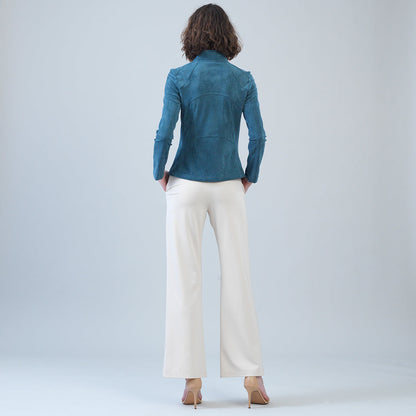 Soft Suede - Signature Jacket - Blue Moss | Clara Sunwoo Premium