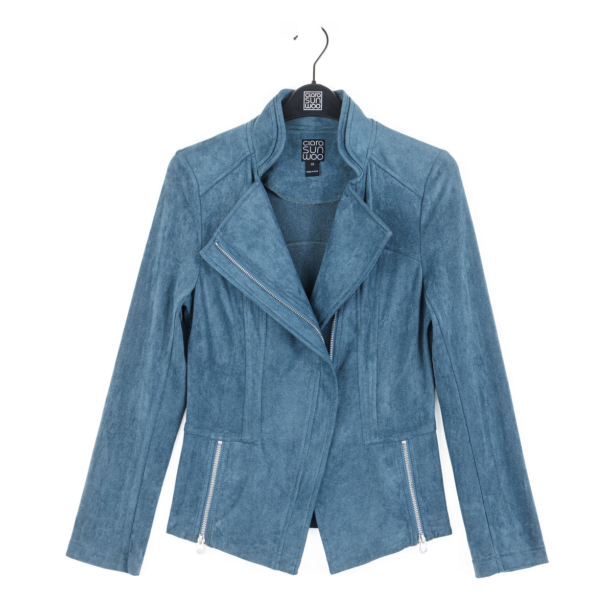 Soft Suede - Signature Jacket - Blue Moss | Clara Sunwoo Premium