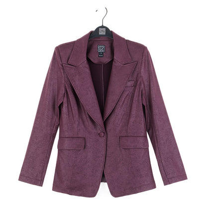 Liquid Leather™ Signature Pocket Blazer - Plum | Clara Sunwoo Quality