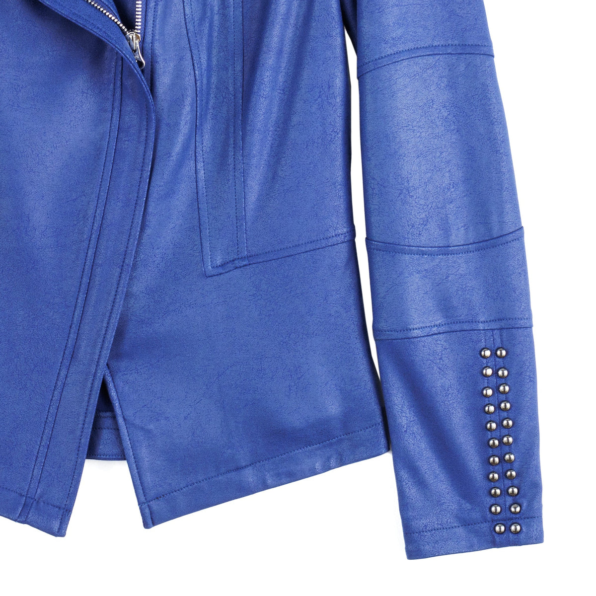 Liquid Leather™ Studded Jacket - Cobalt - Final Sale | Clara Sunwoo Everyday