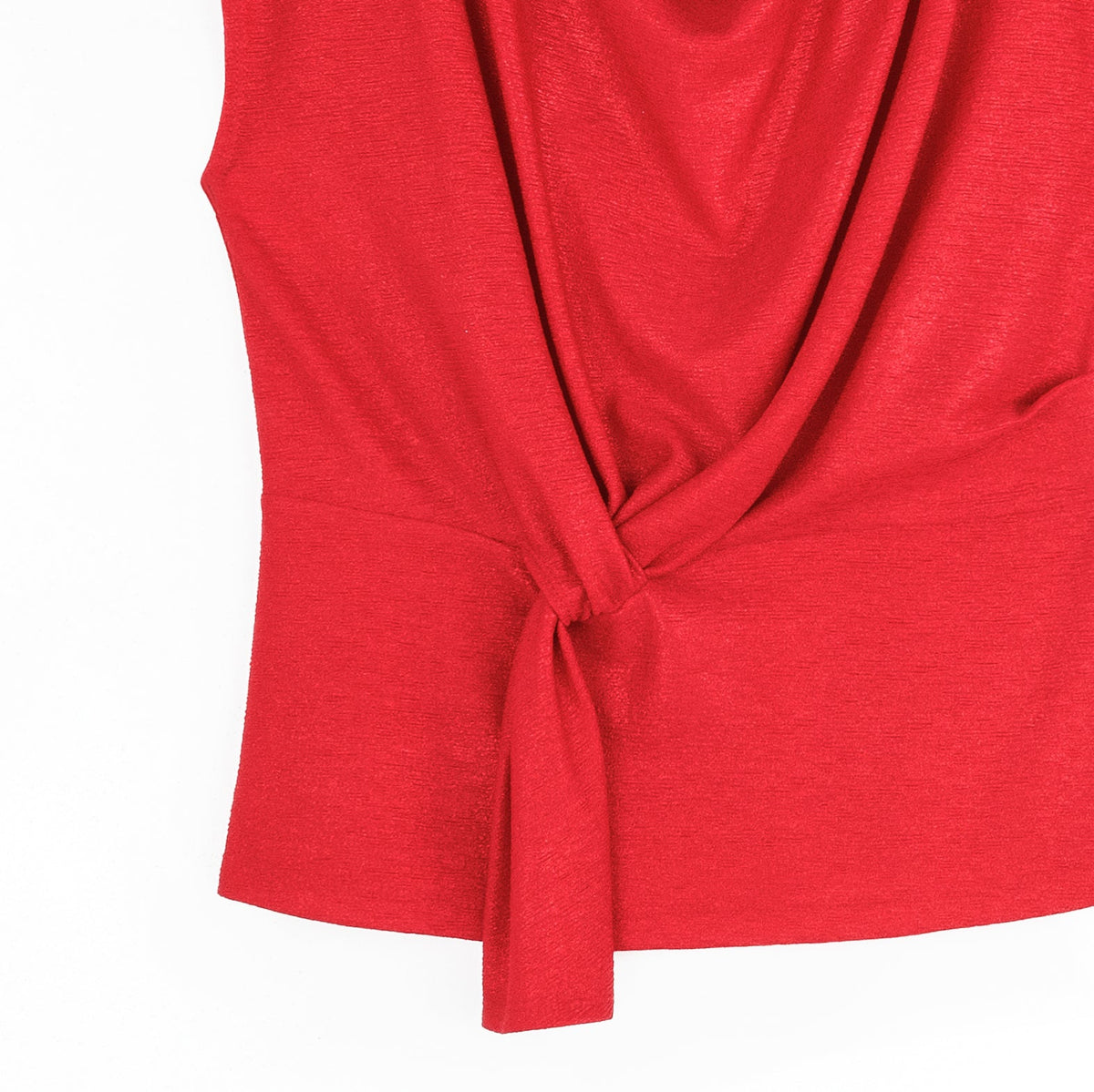 Glimmer Speck - Drape Neck Loop Front Top - Red - Final Sale | Clara Sunwoo Top Pick