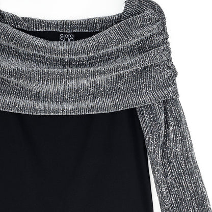 Sheer Shimmer - Ruched Off-Shoulder Top - Silver - Final Sale | Clara Sunwoo Best Price