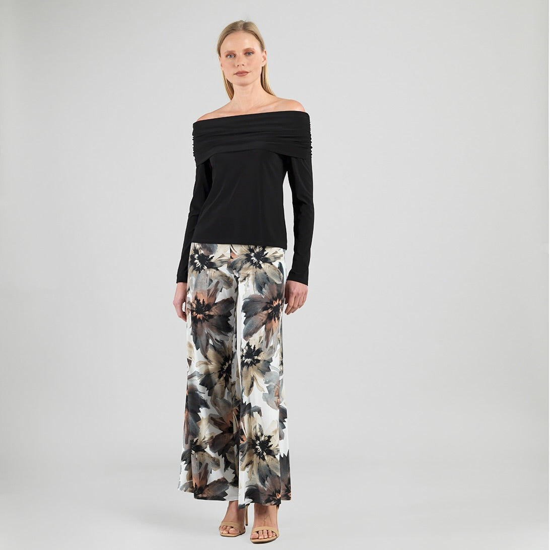 Ruched Off-Shoulder Top - Black - Final Sale | Clara Sunwoo Classic