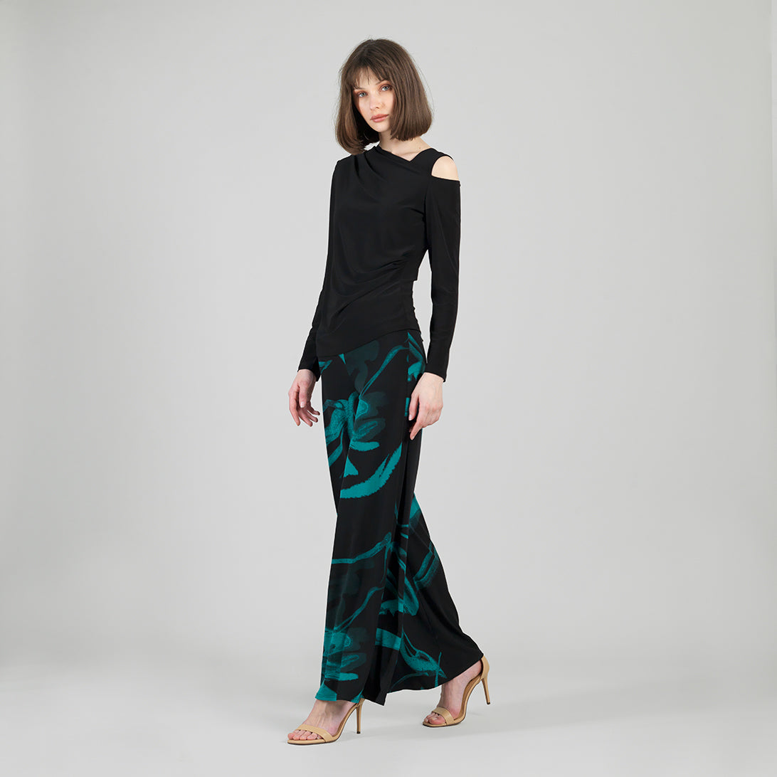 Angular Neck Open Shoulder Top - Black | Clara Sunwoo Top Pick